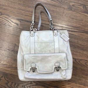 Coach Gray Tote EUC